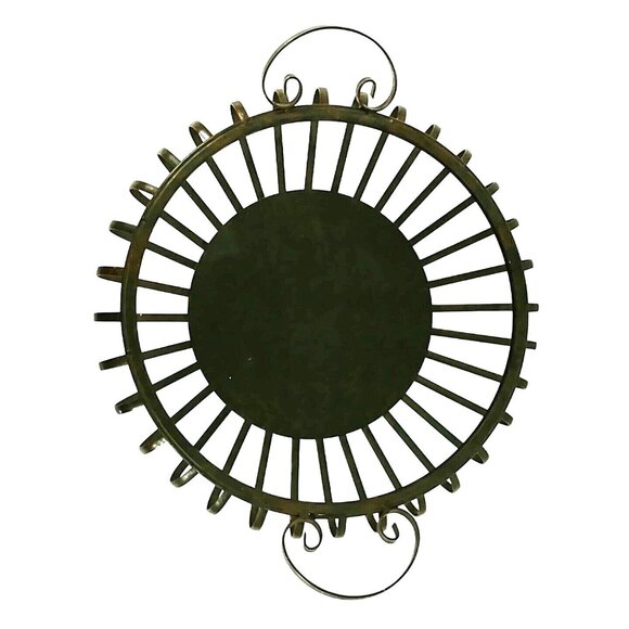 Decorative Metal Basket Curved Design Table Centerpiece Home Decor Accent - Picture 3 of 7